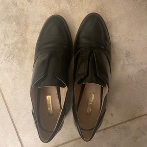 Patent-leather menswear style shoes